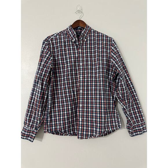 J.Crew Slim Untucked Flex Plaid Long Sleeve sz Large - Picture 1 of 5
